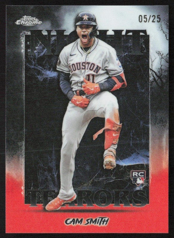 2025 Topps Chrome Night Terrors Orange Refractor 5/25 Cam Smith Rookie GS1