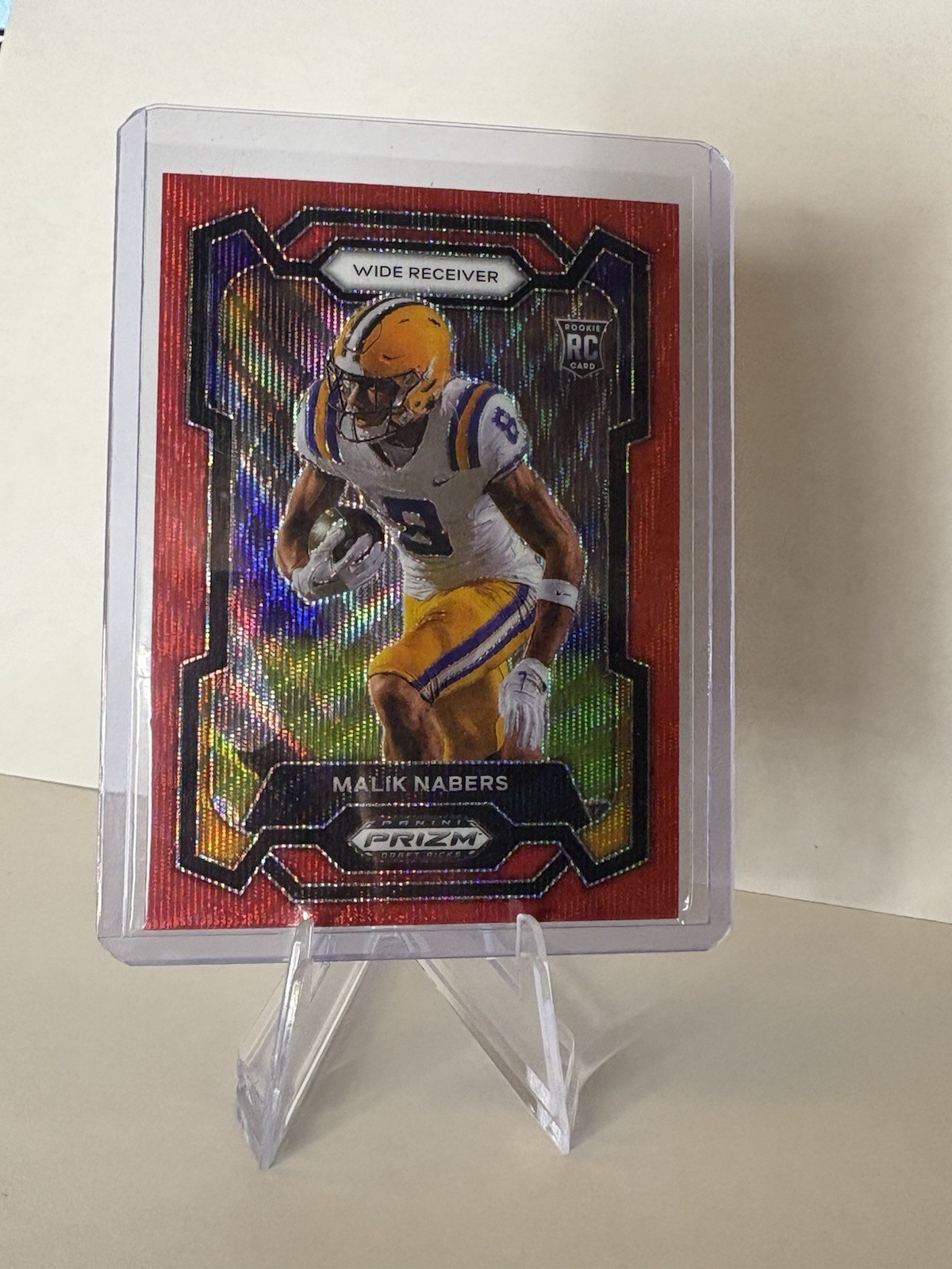 2024 Panini Prizm Draft Picks - Malik Nabers #109 Ruby Wave Prizm (RC)