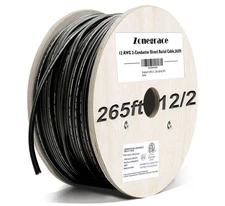Zonegrace 12AWG 2-Conductor 12/2 Direct Burial Wire for Low Voltage Landscape...