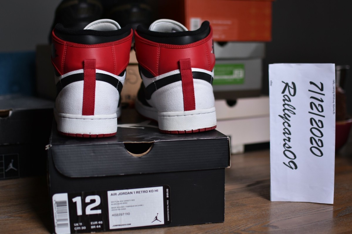 Air Jordan 1 AJKO Black Toe High White Black Varsity Red