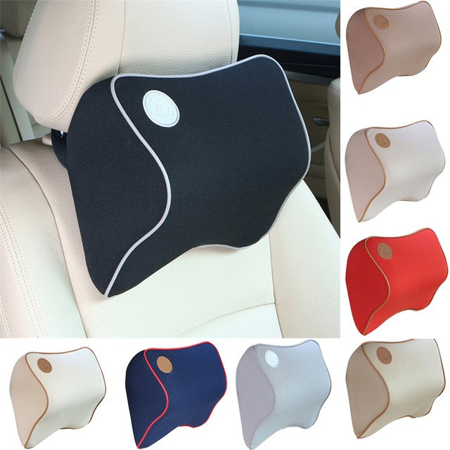 Car Seat Headrest Pad Memory Foam Travel Pillow Head/Neck Rest Support