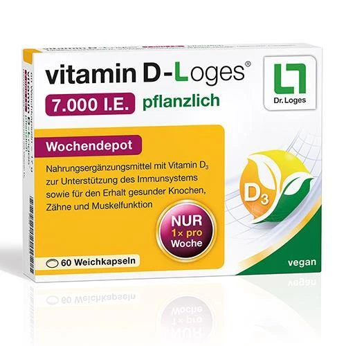 VITAMIN D-LOGES 7.000 I.E. pflanzlich Wochendepot 60 St PZN 17525913 - Bild 1 von 1