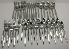 NS Co National Stainless Flatware Manon - 42 Pieces Knives, Forks, Spoons