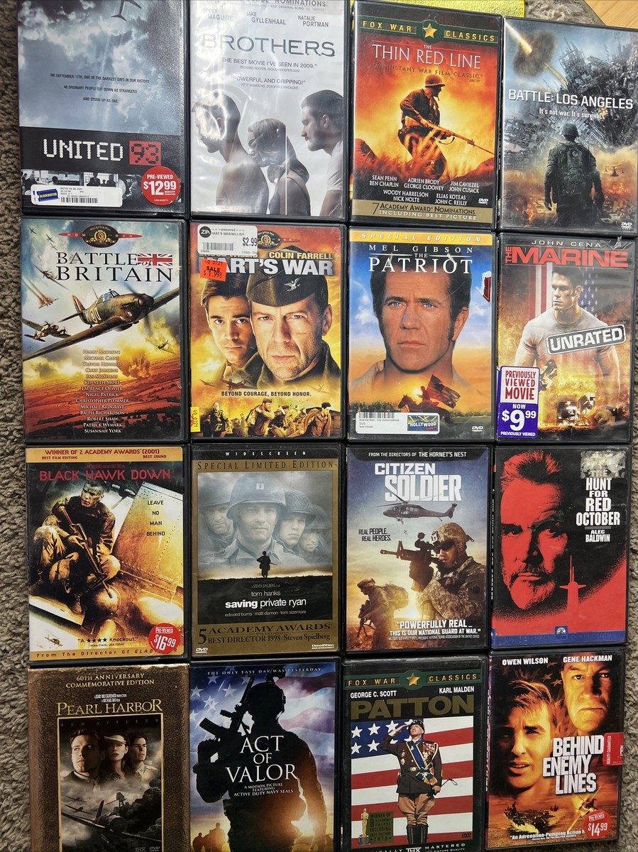 16 War Movies Patton Patriot Brothers United 93 Pearl Harbor Act