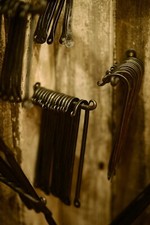 5 IRON COAT HOOKS HAT HAND FORGED 4", 6  AND 8  LONG J-STYLE HOOK