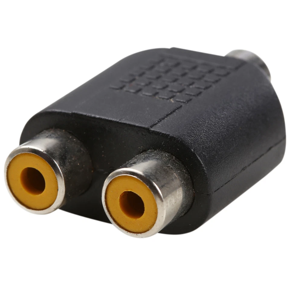 10X RCA Y Splitter Dual 2 Female to 3.5mm 1 Female Jack For Audio Video AV TV - Image 4 of 4