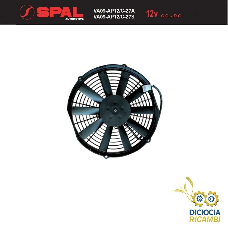 SPAL Ventilatore Aspirante Ventola Assiale VA09-AP12/C-27A, 12v Diametro 280mm - Immagine 3 di 4
