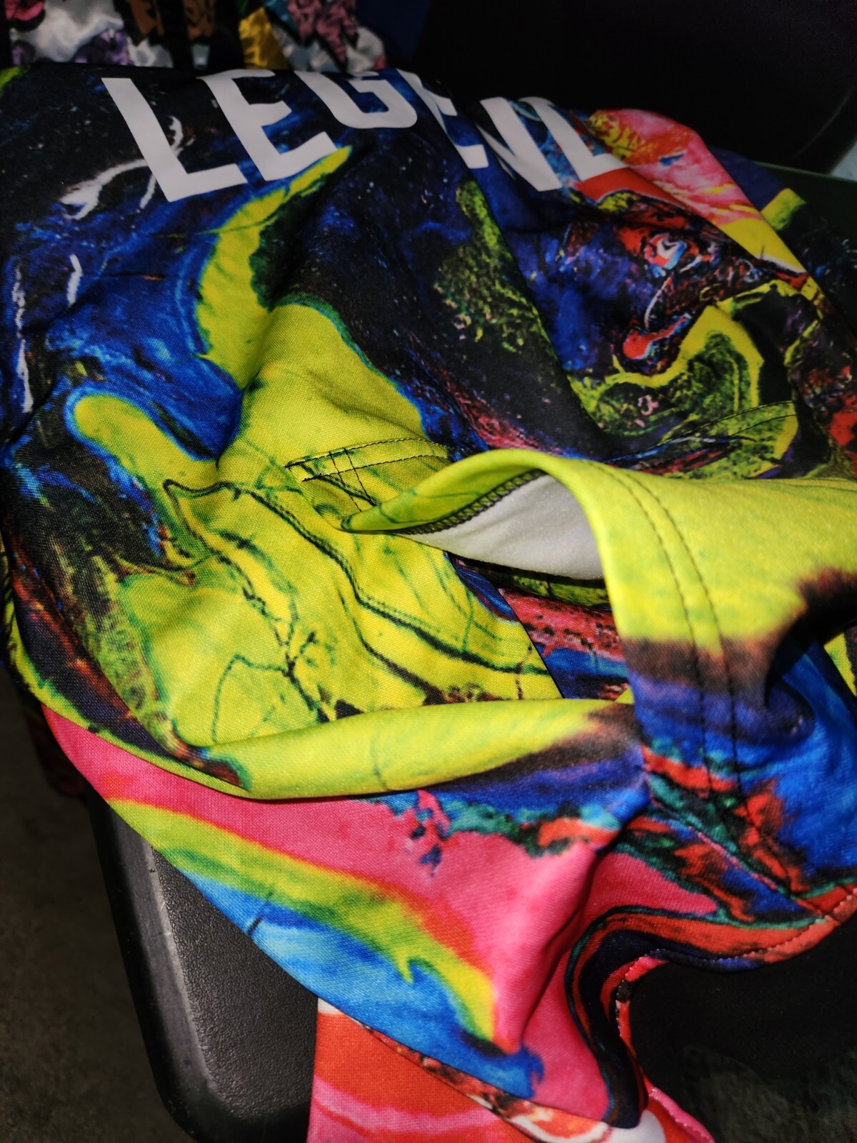 Legend Encrypted Psychedelic Pullover Hoodie Size… - image 5