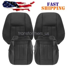 4PCS For 2011-2016 Chrysler Town & Country Driver & Passenger Seat Cover BLACK