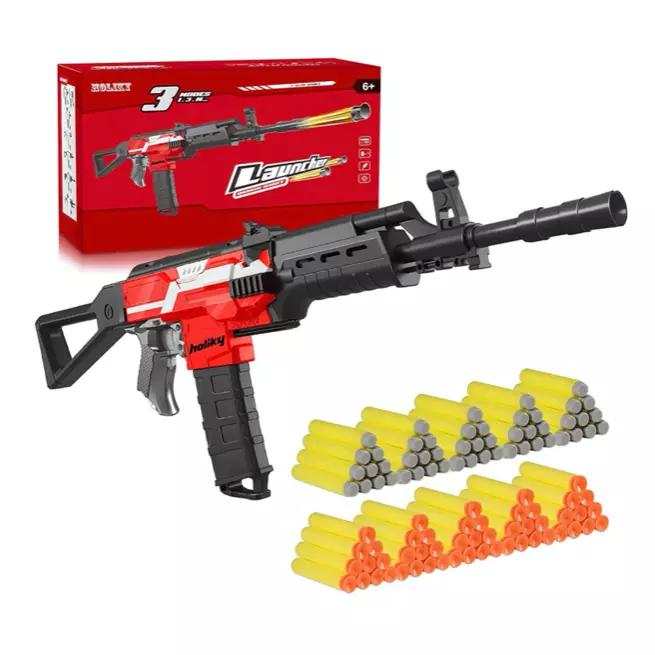 Automatic Toy Gun for Nerf Guns Sniper Soft Bullets, 3 Modes DIY Electric  Foam Blasters with Clips Nerf Gun Darts Shooting Game