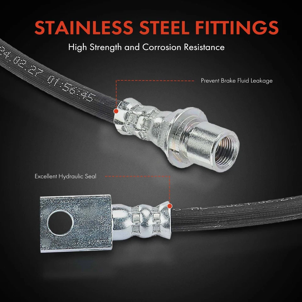 Manguera hidráulica de freno para Chevrolet C3500HD 1991-1995 GMC parte trasera izquierda/derecha lado central Foto 4 de 4