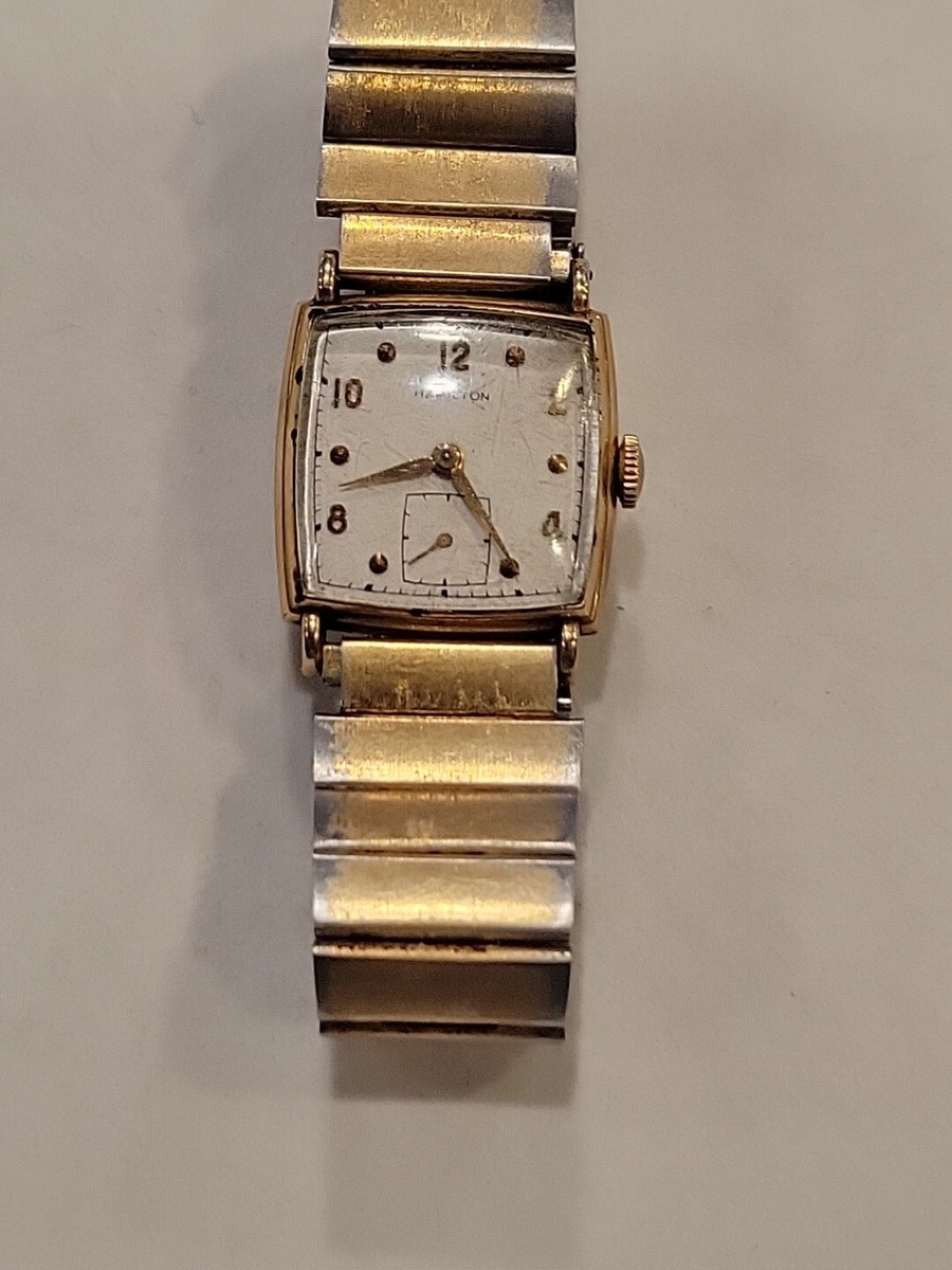 Vintage 1948 Hamilton 747 17j Mens 14K Gold Filled Watch