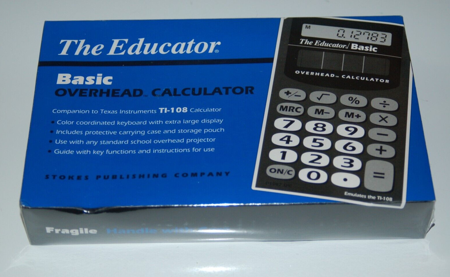 Stokes Publishing Co Basic Overhead Projector Calculator w/case - Color Keyboard