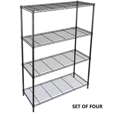 4X Adjustable Heavy Duty Storage Shelving Unit Steel Organizer Wire Rack 4 Tier