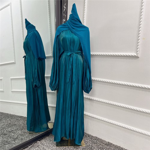Cardigan aperto Abaya abiti lunghi donna kimono musulmano Turchia Dubai abiti abito nuovo - Foto 51 di 55