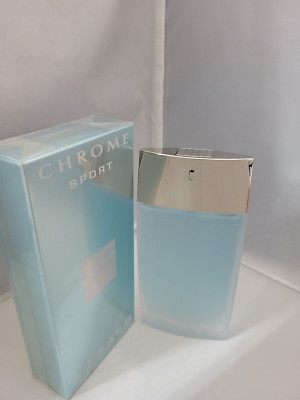 Chrome Sport by Azzaro Men's 3.4 FL OZ / 100 ML Eau De Toilette Spray New Sealed