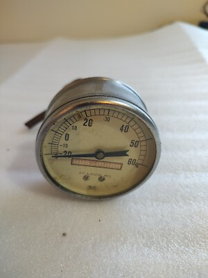 #ad Vintage Hussman Pressure Gage Made in St Louis Missouri USA MCM $13.00