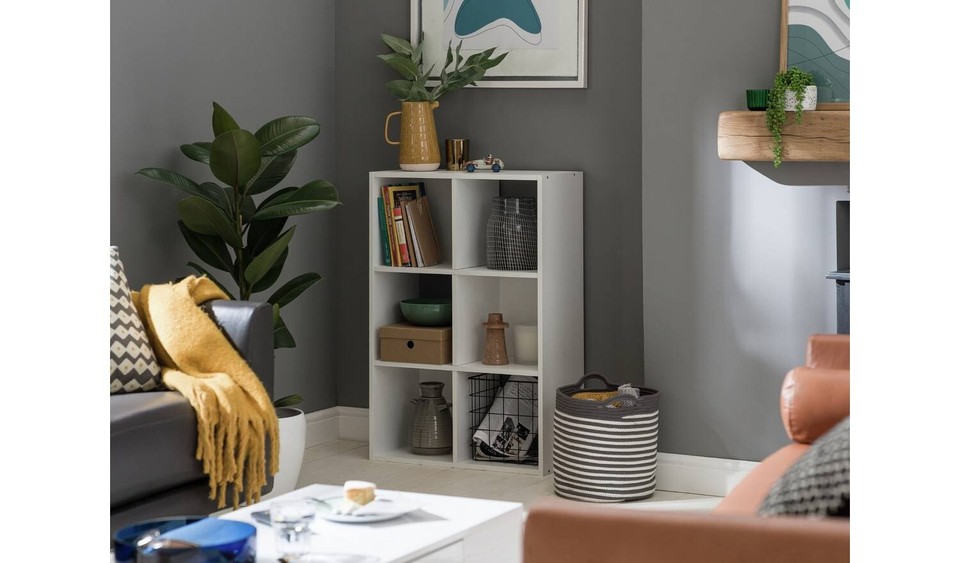 Habitat Squares 6 Cube Storage Unit White eBay