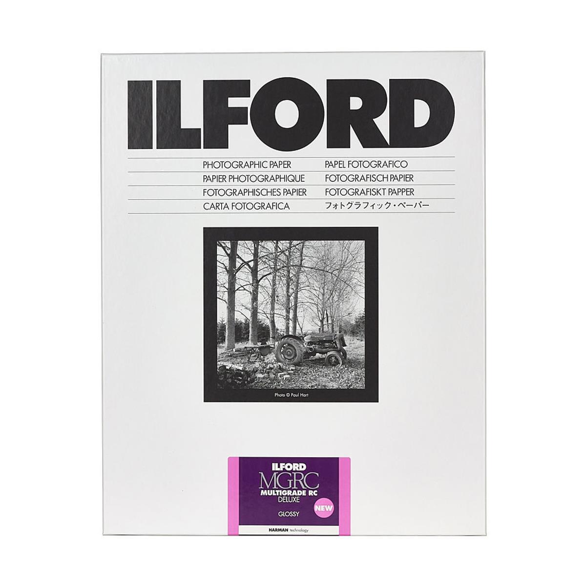 Глянцевая черно-белая фотобумага Ilford Multigrade V RC Deluxe, 8,5x11, 50 листов