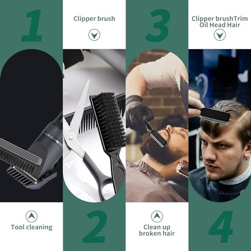 6 Stück Fade Brush Barber Blade Reinigungsbürste Haar Staubwedel Bürste für Haarschneidemaschine - Bild 6 von 7