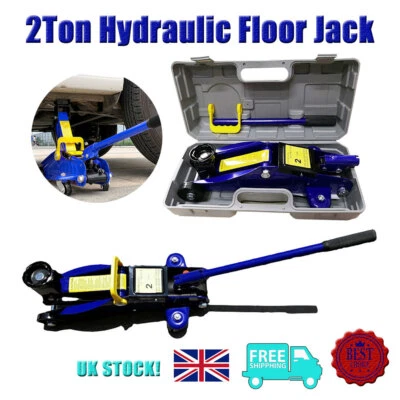 2 Ton Tonne Hydraulic Trolley Floor Jack With Plastic Storage Carry Case Car Van