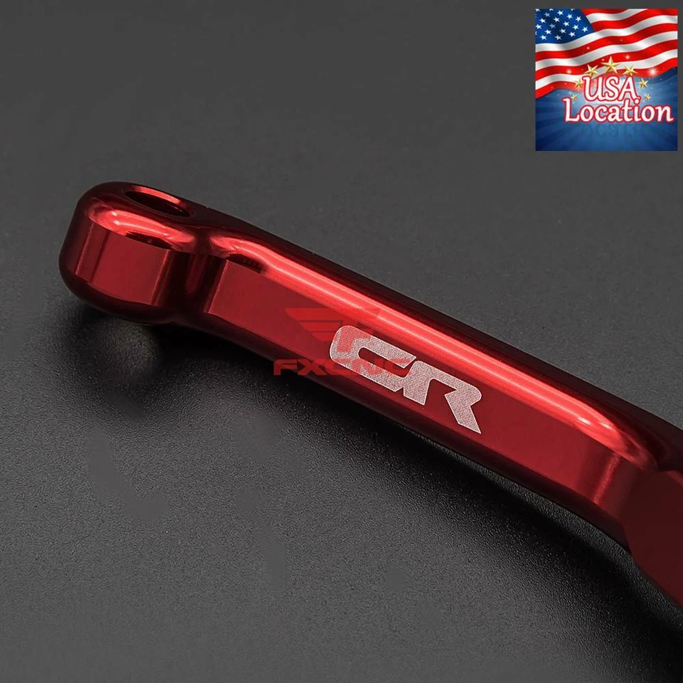 Palancas de freno embrague de suciedad pivote CNC logotipo CR para Honda CR125R CR250R 1992-2003 EE. UU. Foto 3 de 4