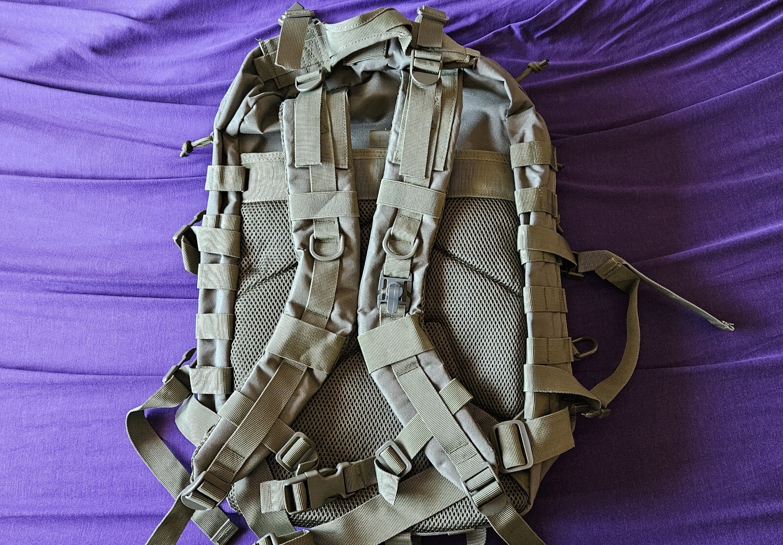 Uscca Military Green Tactical Backpack Adjustable Straps Multi Pocket