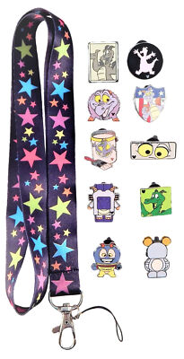 Figment Themed Starter Lanyard Set With 5 Disney Park Trading Pins Brand New