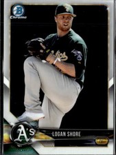 2018 Bowman Chrome Logan Shore Oakland Athletics #BCP202  4 Card Lot