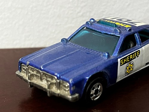 De colección 1977 Hot Wheels Police Sheriff #701 ¡Gran forma! Azul 4 puertas - Imagen 7 de 12
