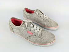 Vans Mädchen silber glitzernde Turnschuhe UK 2