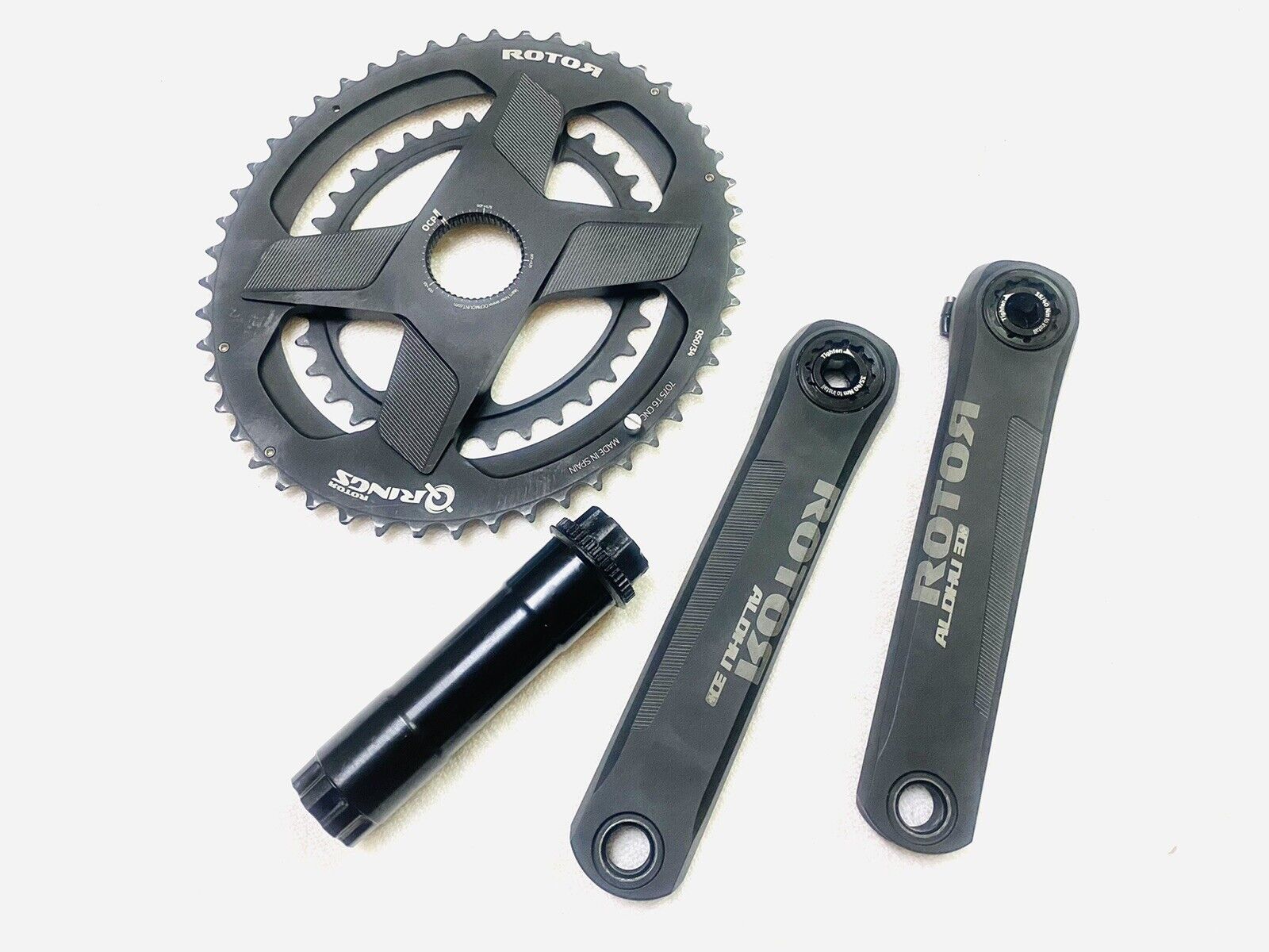 criticus adviseren Prediken ROTOR ALDHU 3D+ CRANKSET - 30mm AXLE with 50-34 Q Ring , 172.5mm arm  length. | eBay