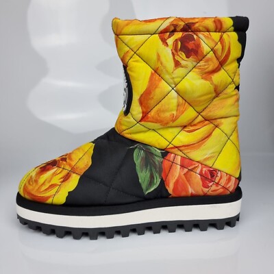 DOLCE&GABBANA Multicolor Floral Snow Boots New Size 36 US 6 DOLCE&GABBANA Multicolor Floral Snow Boots New Size 36 US 6