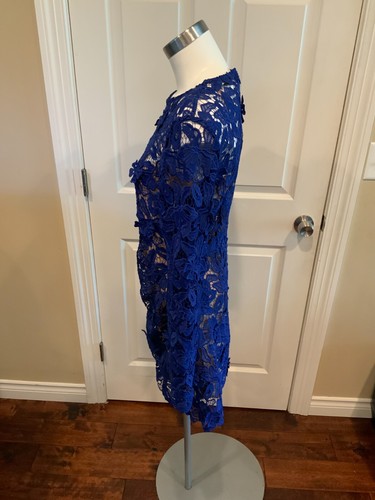 SELF-PORTRAIT Lily 3D Lace Mini Dress, Size 6 (US) 10 (UK) - Picture 8 of 14