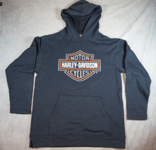 Harley-Davidson Men's Bar  Shield Logo Pullover Fleece Hoodie Black Medium