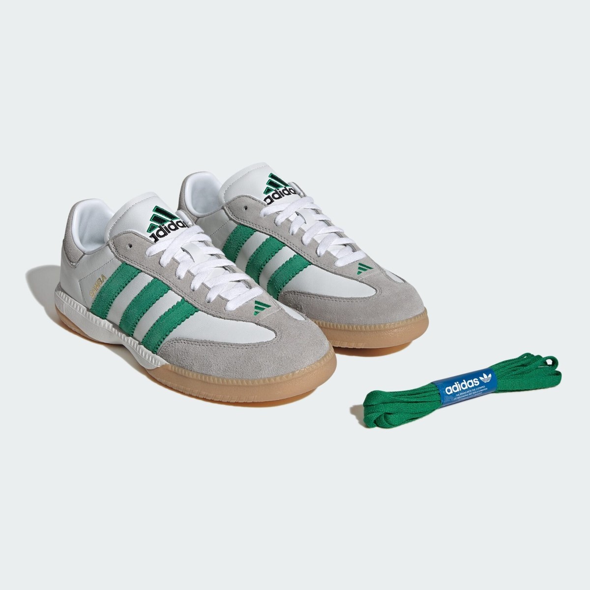Adidas Samba MN Shoes Original Sneakers Cloud White/Green