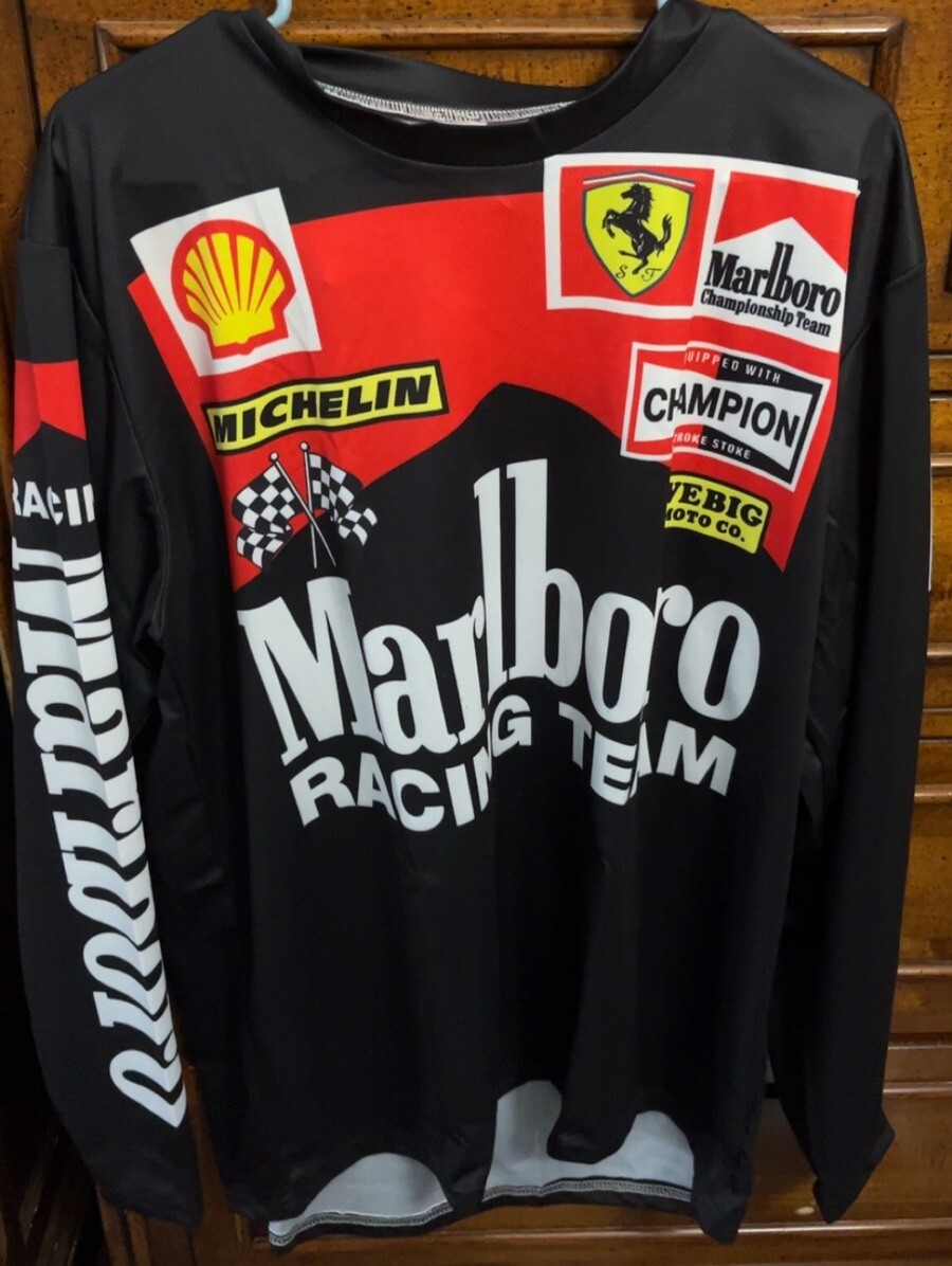 FERRARI MARLBORO JERSEY FORMULA 1 RACING TEAM SIZE (XL) MEN FERRARI MARLBORO JERSEY FORMULA 1 RACING TEAM SIZE (XL) MEN