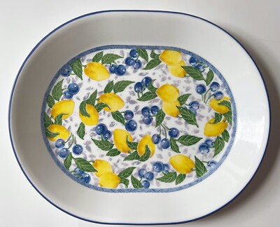 New Corelle Oval Dinner Serving Platter in Summer Citrus Size 12.25'' 