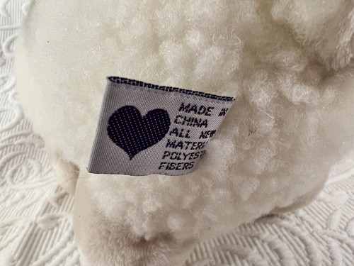Mervyns Playful Pals Lamb Sheep 10" Plush Stuffed Sherpa Wooly Bell Ribbon Ivory - Picture 11 of 13