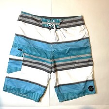 O'Neill Men's Boardshorts Santa Cruz Solid Mid-Length 21" Swim Trunks Size 32