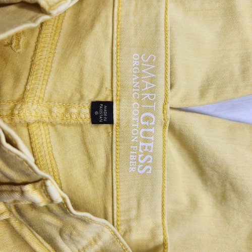 Guess Boys Shorts Size 6 Bright Yellow Cuffed Smart Organic Cotton (20) - Picture 4 of 9