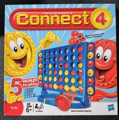 Original Hasbro Game Of Connect 4, w/ 5 Ways To Play 2009 New/Open Box