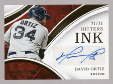 DAVID ORTIZ 2016 PANINI IMMACULATE COLLECTION HITTERS INK AUTO #21/25 *RED SOX*