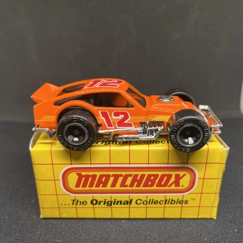 VTG 1987 Matchbox Modified Racer Goodyear #12 Orange Diecast Car 1:55