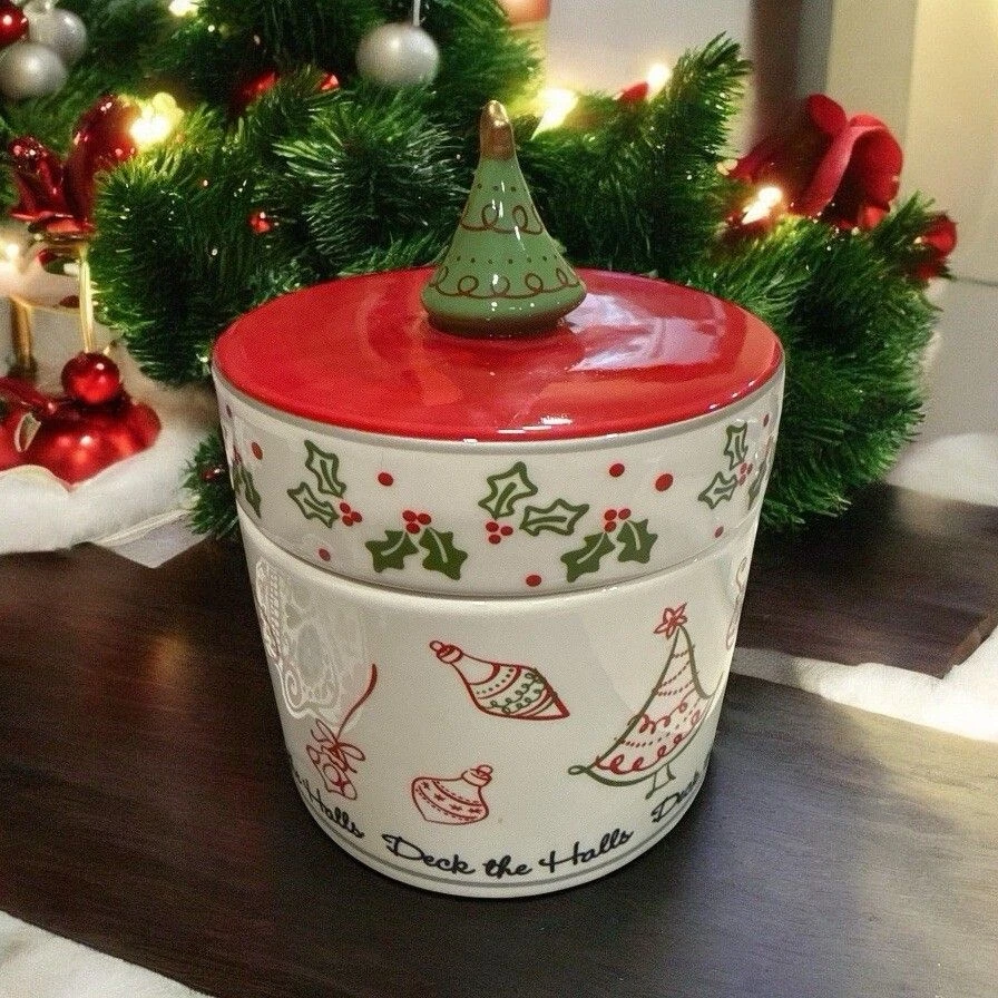 Candelabro de pilar de 3" San Nicolás tarro de caramelo cubierta de Navidad los pasillos Foto 4 de 4