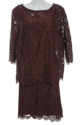 PER UNA BY MARKS & SPENCER Tailleur Dames Costume T EU 38 rouge foncé élégant - Photo 1/4