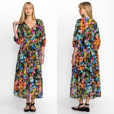 Johnny Was Wild Blooms dolman tiered dress Large