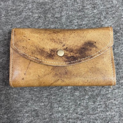 Creative House Richardson TX Vintage Leather Trifold Wallet Top Grain Cowhide