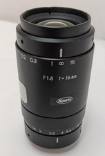 Kowa 16mm F/1.8 C-Mount Lens Japan   Filter Thread Damaged, Untested