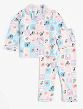 Girls size 3 Bluey button up cotton flannel pyjamas pjs NEW 068